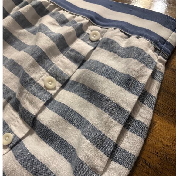 J. Jill Women's Medium Love Linen Skirt Midi Elastic Waist Pockets Lagenlook - Picture 3 of 8